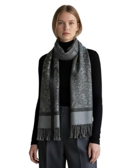 Paisley Jacquard Pashmina Dark Grey