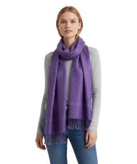 Paisley Jacquard Pashmina Blue Violet