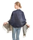 (image for) Big Paisley Thicker Pashmina Navy