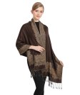 (image for) Border Patterned Pashmina Coffee