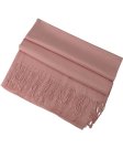 (image for) Silky Soft Solid Pashmina Scarf Peach Pink