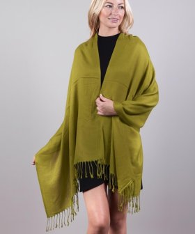 Silky Soft Solid Pashmina Scarf Mustard