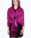 (image for) Silky Soft Solid Pashmina Scarf Plum Berry