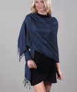 (image for) Navy Blue Solid Pashmina Scarf