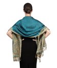 (image for) Big Paisley Thicker Pashmina Turquoise