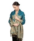(image for) Big Paisley Thicker Pashmina Turquoise