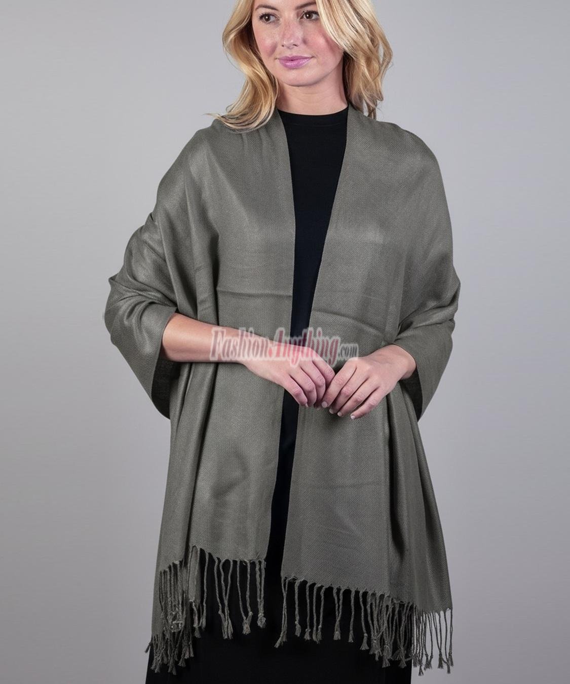 (image for) Charcoal Pashmina Scarf New