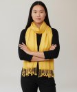 (image for) Golden Yellow Solid Pashmina Label Scarf
