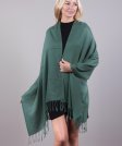 (image for) Silky Soft Solid Pashmina Scarf Cushing Green