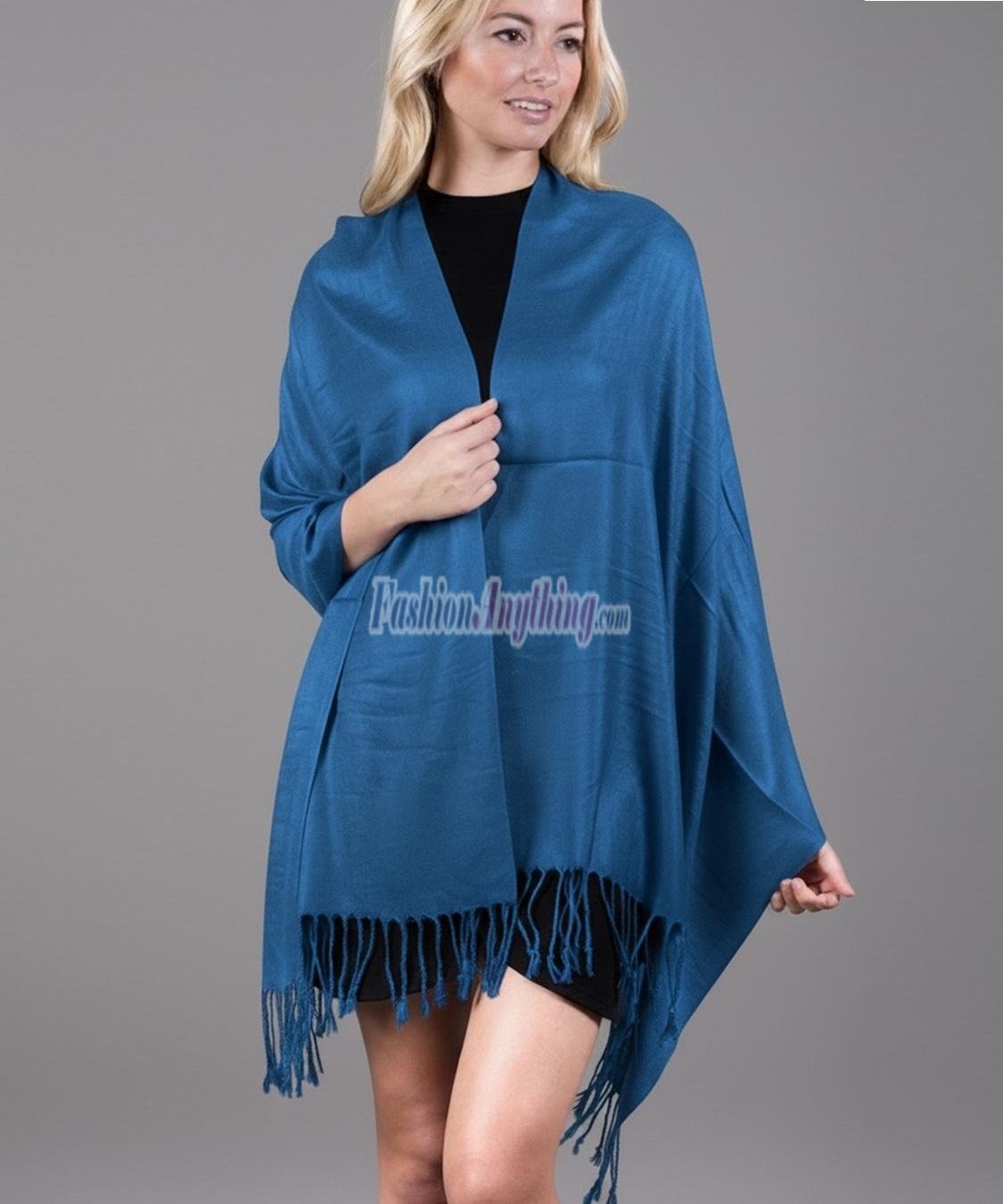 (image for) Silky Soft Solid Pashmina Scarf Denim