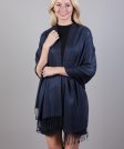 (image for) Dark Indigo Solid Pashmina Scarf