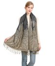 (image for) Big Paisley Thicker Pashmina Charcoal