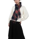 (image for) Cashmere Feel Pattern Scarf C131 Navy