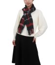 (image for) Cashmere Feel Classic Scarf Bk/Red