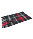 (image for) Cashmere Feel Classic Scarf Bk/Red