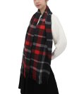 (image for) Cashmere Feel Classic Scarf Bk/Red