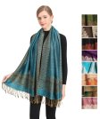 (image for) Pashmina Scarf w/ Border Pattern FA03Mix (1DZ, Asst.)