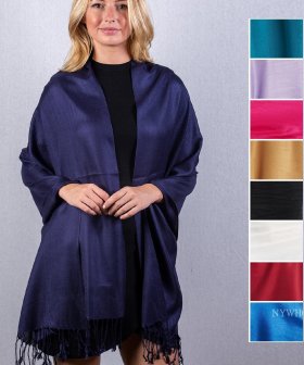 Solid Pashmina Scarf Silky Soft FA#81S (1 DZ, Asst. )