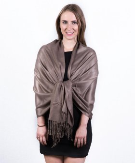 Silky Soft Solid Pashmina Scarf Mocha