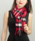 (image for) Woven Cashmere Feel Plaid Scarf Red