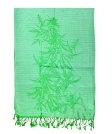 (image for) Marijuana leaves Pattern Pashmina Mint Green