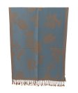 (image for) Rose & Leaf Pashmina Sky Blue/Yellow