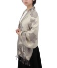 (image for) Rose & Leaf Pashmina Cream /Grey