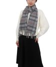(image for) Woven Cashmere Feel Classic Scarf Grey