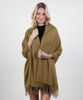 Dark Camel Premium Thick Pashmina