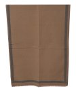 (image for) Reversible Border Cashmere Shawl Taupe