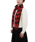(image for) Cashmere Feel Pattern Scarf Black/Red