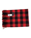 (image for) Cashmere Feel Pattern Scarf Black/Red