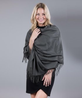 Dark Grey Premium Thick Pashmina