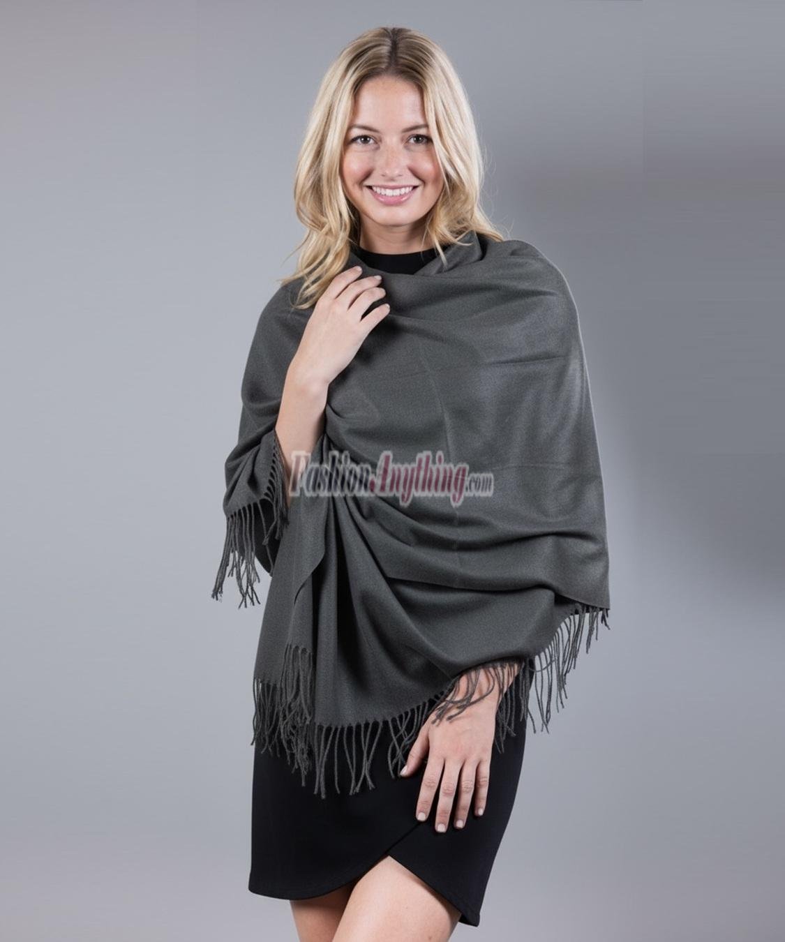 (image for) Dark Grey Premium Thick Pashmina