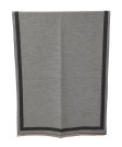 (image for) Reversible Border Cashmere Shawl Grey