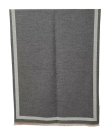 (image for) Reversible Border Cashmere Shawl Grey