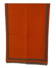 (image for) Reversible Border Cashmere Shawl Orange