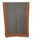 (image for) Reversible Border Cashmere Shawl Orange