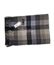 (image for) Cashmere Feel Plaid Scarf Grey