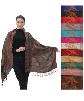 Mushroom Frog Pashmina NY23192 (12 Colors 1 DZ)