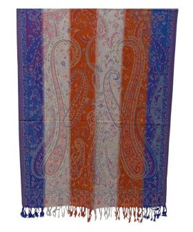 Rainbow Paisley Pashmina Violet