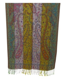 Rainbow Paisley Pashmina Yellow