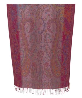 Rainbow Paisley Pashmina Pink