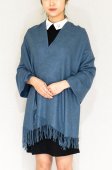 (image for) Snow Blue Premium Thick Pashmina