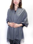 (image for) Grey/White Premium Thick Pashmina