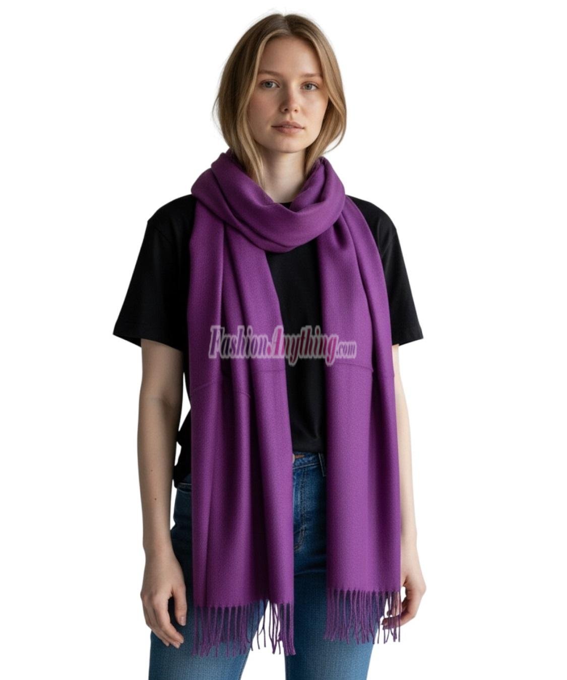 (image for) Winter Cashmere Feel Wrap Grape