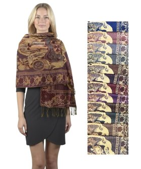 Lady of Guadalupe Pashmina 1 DZ, Asst. Color