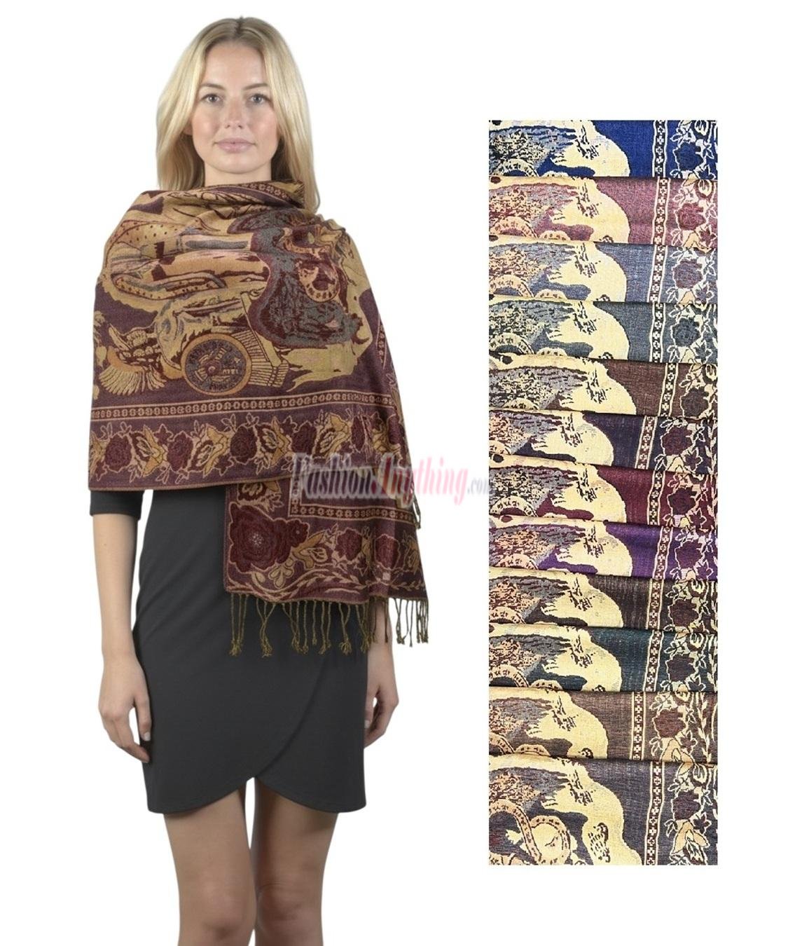 (image for) Lady of Guadalupe Pashmina 1 DZ, Asst. Color
