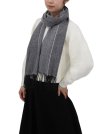 (image for) Woven Cashmere Feel Plaid Scarf Dark Grey
