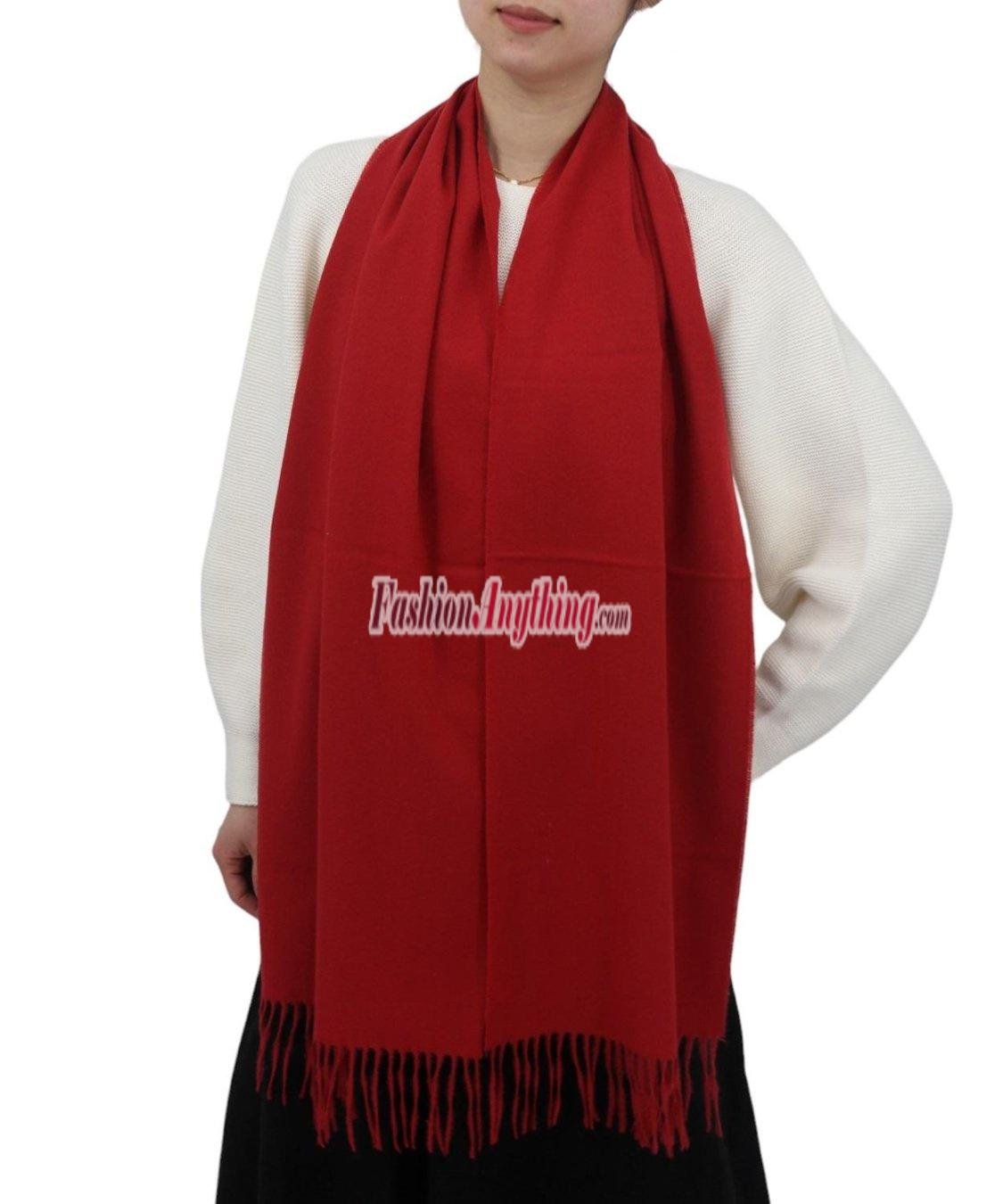 (image for) Cashmere Feel Solid Scarf Dark Red